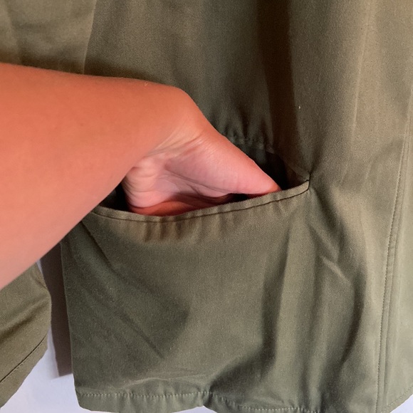 Cut 25 by Yigal Azrouel Olive Green Anorak Coat 100% Coyote Fur Hood - Picture 7 of 15